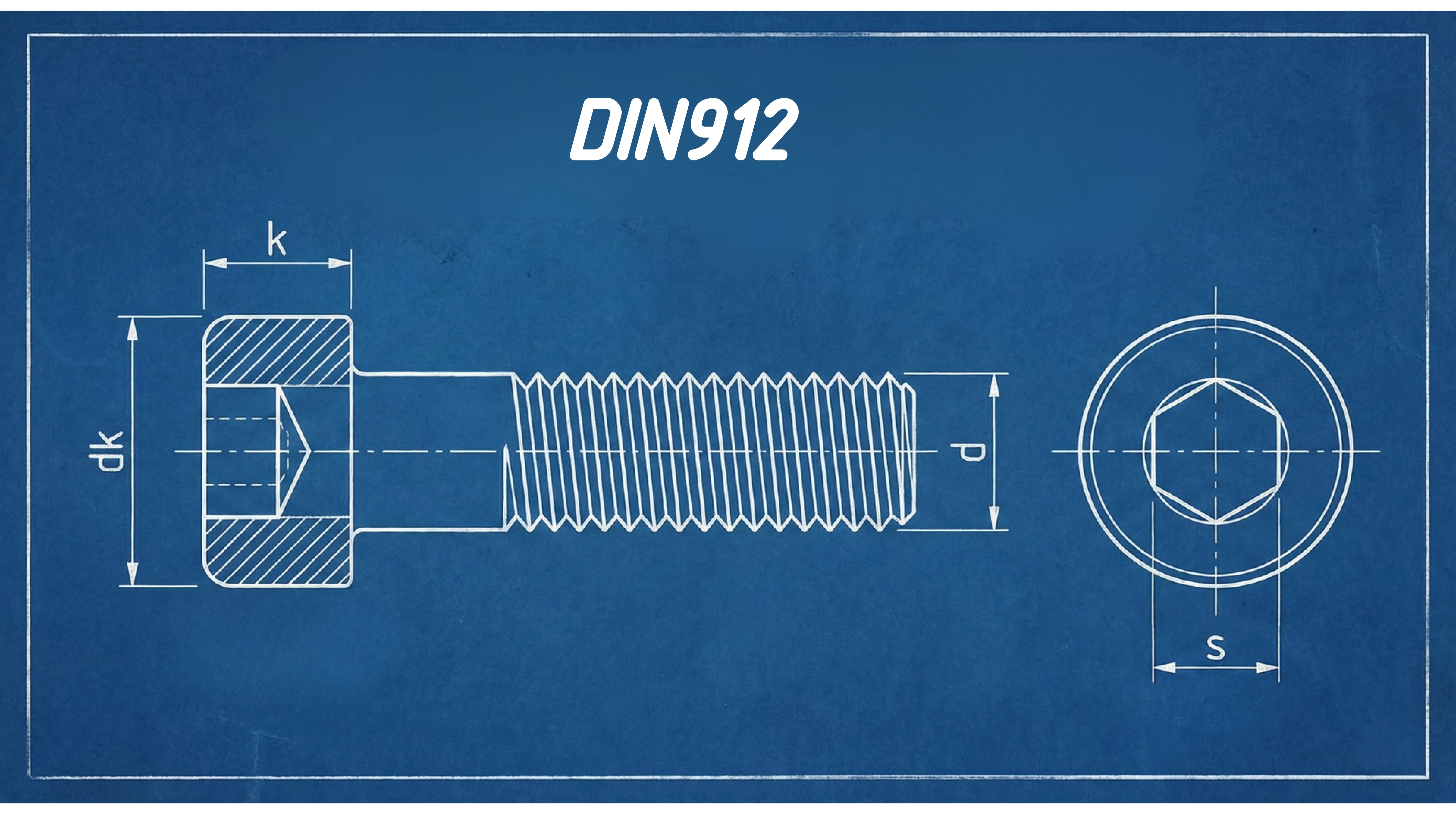 Dimensiones tornillería Allen DIN 912 para diseño CAD